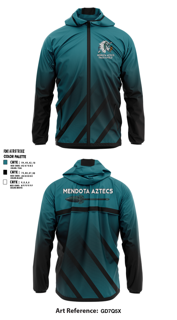 Mendota Aztecs 94033090 Windbreaker - 10
