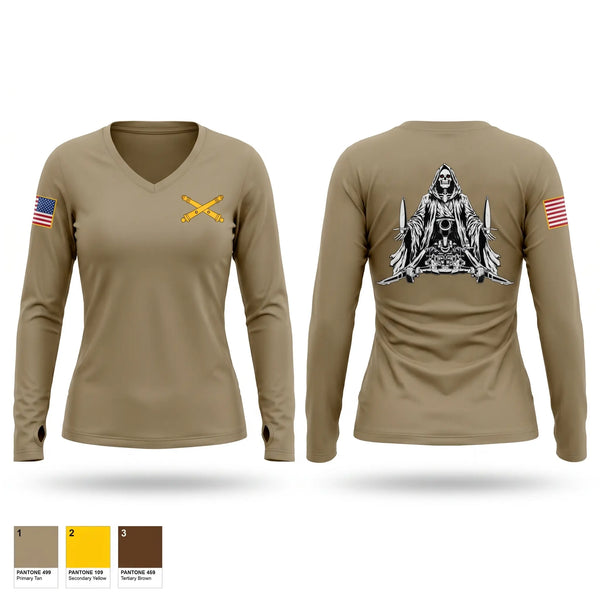 Womens Long Sleeve Vneck Shirt, Executioners, Army, Teamtime, Team time, sublimation, custom sports apparel, team uniforms, spirit wear, spiritwear, sports uniforms, custom shirts, team store, custom team store, fundraiser sports, apparel fundraiser