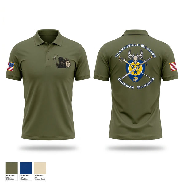 Short Sleeve Performance Polo, RSS Clarksville, Marines, Teamtime, Team time, sublimation, custom sports apparel, team uniforms, spirit wear, spiritwear, sports uniforms, custom shirts, team store, custom team store, fundraiser sports, apparel fundraiser