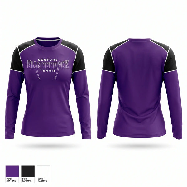 Long Sleeve Performance Shirt, Century, Tennis, Teamtime, Team time, sublimation, custom sports apparel, team uniforms, spirit wear, spiritwear, sports uniforms, custom shirts, team store, custom team store, fundraiser sports, apparel fundraiser