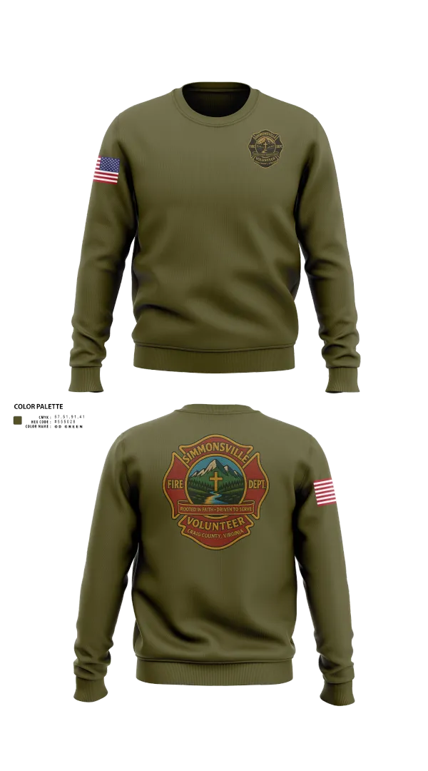 Crew Neck Sweatshirt, Simmonsville VFD, , Teamtime, Team time, sublimation, custom sports apparel, team uniforms, spirit wear, spiritwear, sports uniforms, custom shirts, team store, custom team store, fundraiser sports, apparel fundraiser