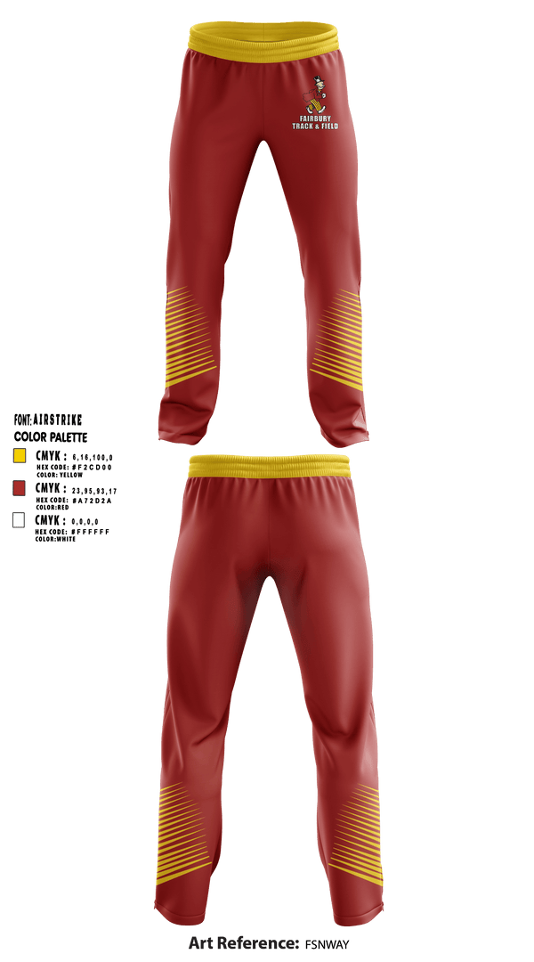 Fairbury Jeffs Track & Field 4428819 Sweatpants - 1