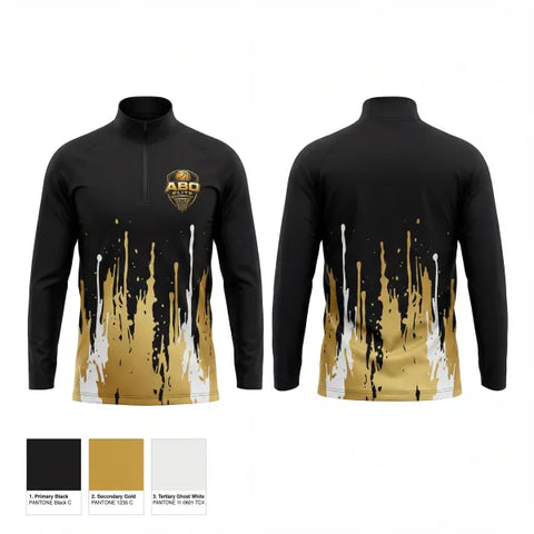 Quarter Zip Jacket, ABO Elite, Men's Basketball, Teamtime, Team time, sublimation, custom sports apparel, team uniforms, spirit wear, spiritwear, sports uniforms, custom shirts, team store, custom team store, fundraiser sports, apparel fundraiser