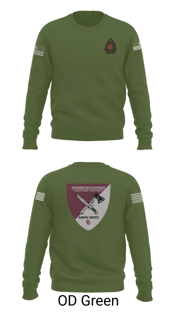 Crew Neck Sweatshirt, FY 25-26 OU RC, Army, Teamtime, Team time, sublimation, custom sports apparel, team uniforms, spirit wear, spiritwear, sports uniforms, custom shirts, team store, custom team store, fundraiser sports, apparel fundraiser