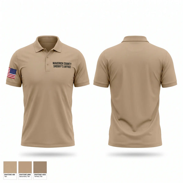 Short Sleeve Performance Polo, Maverick County Sheriffs Office, Police, Teamtime, Team time, sublimation, custom sports apparel, team uniforms, spirit wear, spiritwear, sports uniforms, custom shirts, team store, custom team store, fundraiser sports, apparel fundraiser