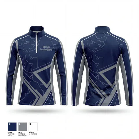 Quarter Zip Jacket, Bemidji Lumberjacks, Men's Basketball, Teamtime, Team time, sublimation, custom sports apparel, team uniforms, spirit wear, spiritwear, sports uniforms, custom shirts, team store, custom team store, fundraiser sports, apparel fundraiser