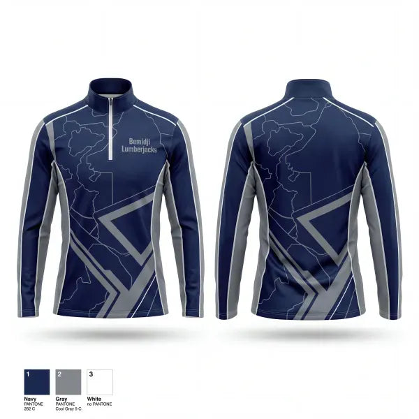 Quarter Zip Jacket, Bemidji Lumberjacks, Men's Basketball, Teamtime, Team time, sublimation, custom sports apparel, team uniforms, spirit wear, spiritwear, sports uniforms, custom shirts, team store, custom team store, fundraiser sports, apparel fundraiser