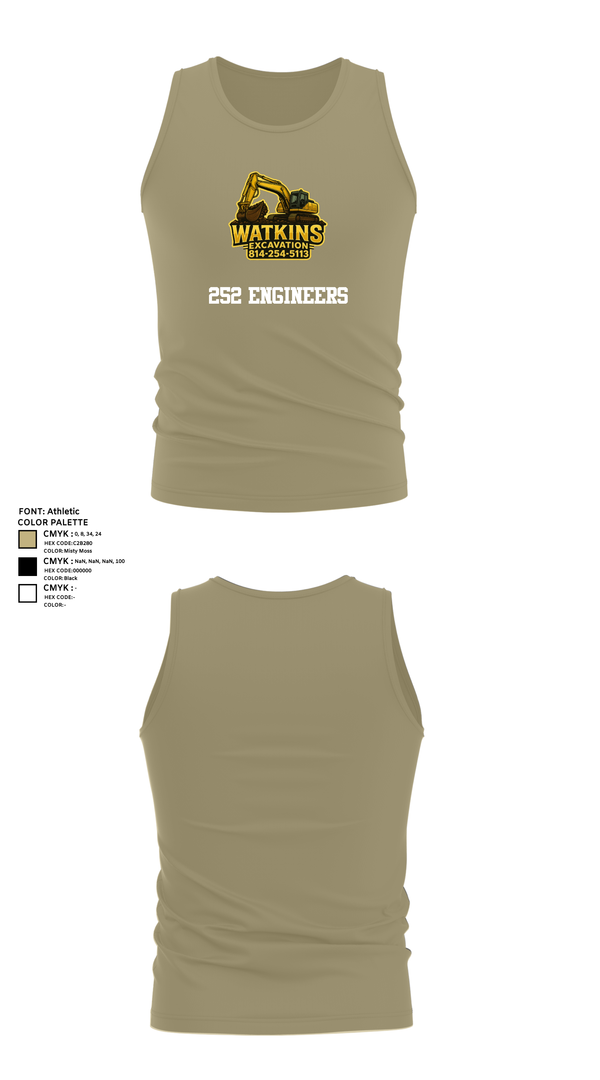 Tank Top, 252 EngineersWatkins Excavation, , Teamtime, Team time, sublimation, custom sports apparel, team uniforms, spirit wear, spiritwear, sports uniforms, custom shirts, team store, custom team store, fundraiser sports, apparel fundraiser