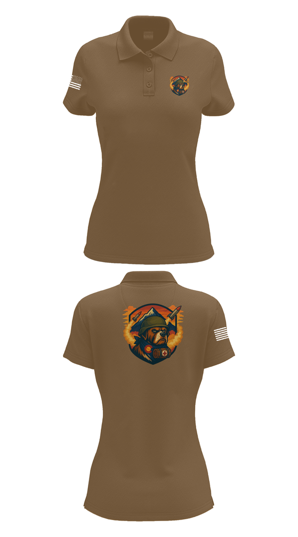 Womens Short Sleeve Performance Polo, 10th Field Hospital (FWD), , Teamtime, Team time, sublimation, custom sports apparel, team uniforms, spirit wear, spiritwear, sports uniforms, custom shirts, team store, custom team store, fundraiser sports, apparel fundraiser
