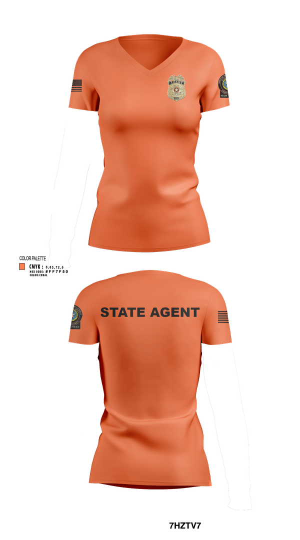 Womens Short Sleeve Vneck Shirt, 8TH DA DTF MCU, Police, Teamtime, Team time, sublimation, custom sports apparel, team uniforms, spirit wear, spiritwear, sports uniforms, custom shirts, team store, custom team store, fundraiser sports, apparel fundraiser