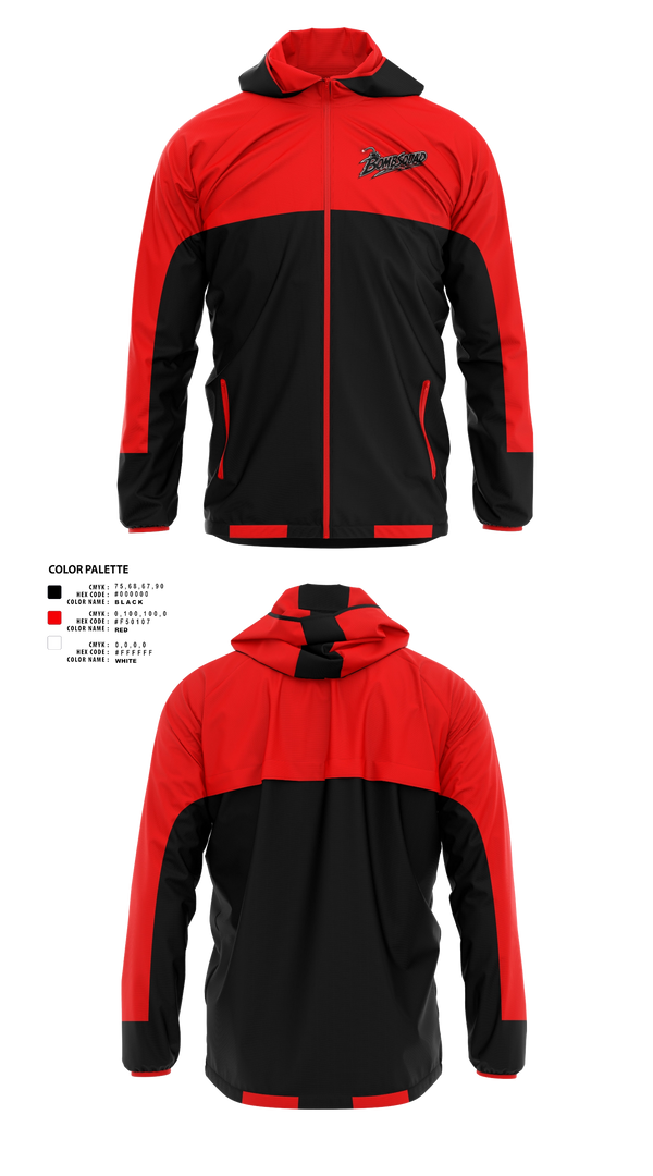 Windbreaker, BombSquad, Baseball, Teamtime, Team time, sublimation, custom sports apparel, team uniforms, spirit wear, spiritwear, sports uniforms, custom shirts, team store, custom team store, fundraiser sports, apparel fundraiser