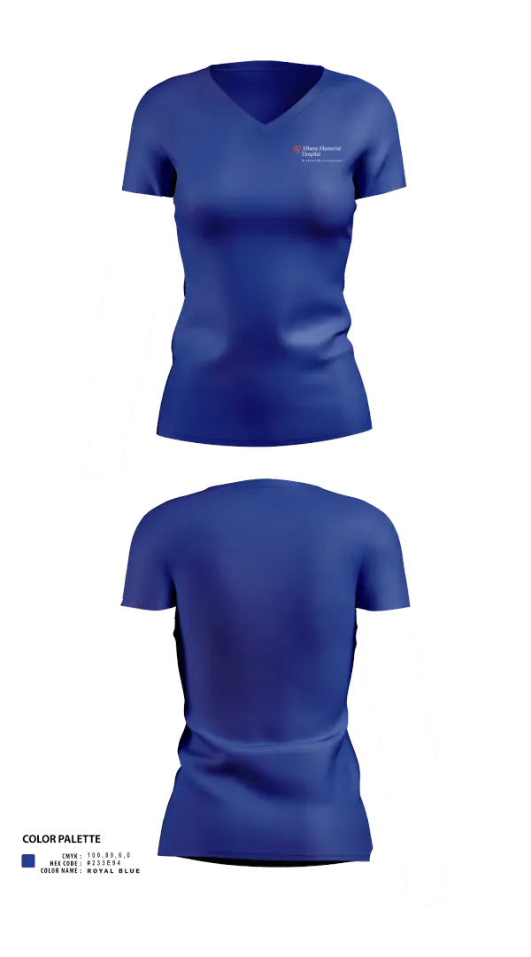 Womens Short Sleeve Vneck Shirt, Albany Memorial Hospital, , Teamtime, Team time, sublimation, custom sports apparel, team uniforms, spirit wear, spiritwear, sports uniforms, custom shirts, team store, custom team store, fundraiser sports, apparel fundraiser