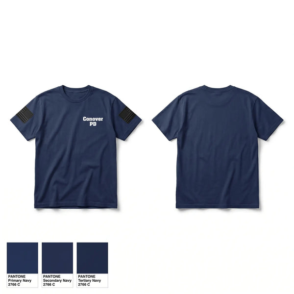 Old School Cotton Feel Shirt, Conover PD, Police, Teamtime, Team time, sublimation, custom sports apparel, team uniforms, spirit wear, spiritwear, sports uniforms, custom shirts, team store, custom team store, fundraiser sports, apparel fundraiser