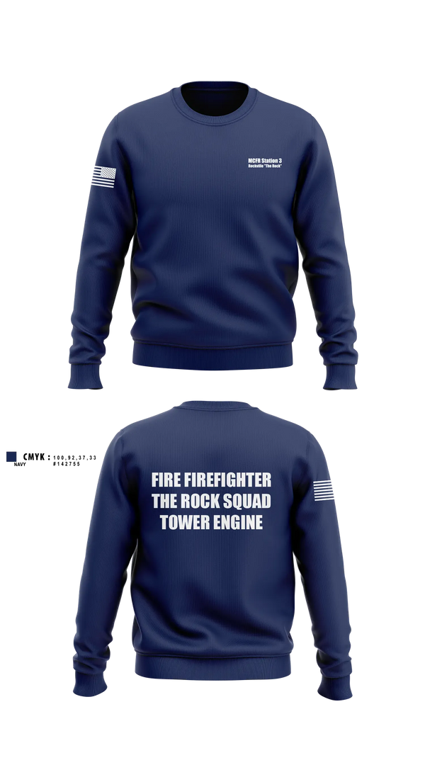 MCFR Station 3 Rockville "The Rock" 72137977 Crew Neck Sweatshirt - 1