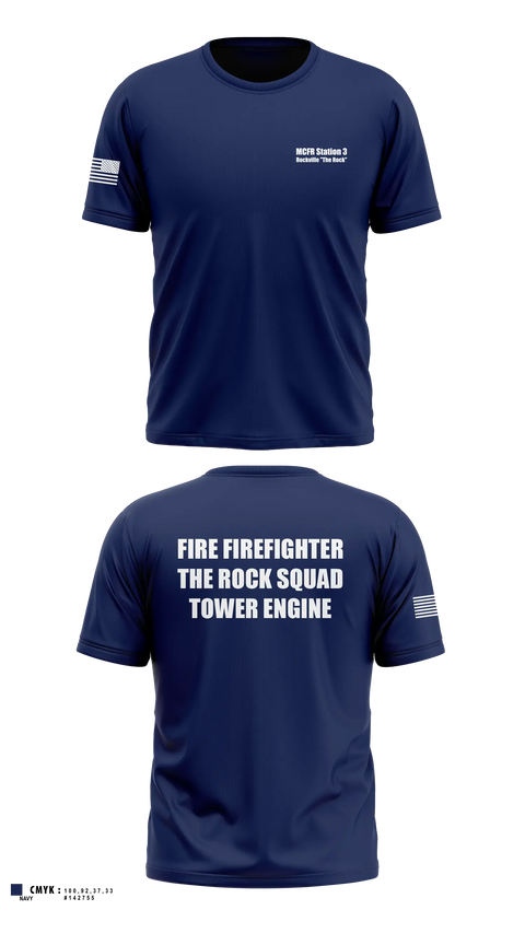 MCFR Station 3 Rockville "The Rock" 72137977 Old School Cotton Feel Shirt - 1