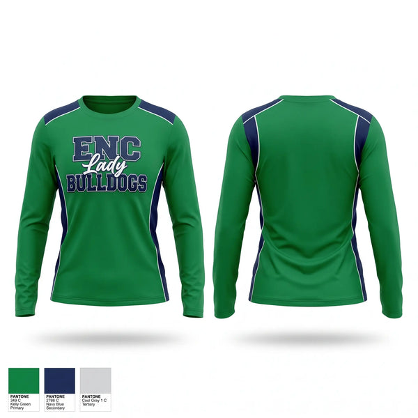 Long Sleeve Performance Shirt, ENC Lady Bulldogs, Softball, Teamtime, Team time, sublimation, custom sports apparel, team uniforms, spirit wear, spiritwear, sports uniforms, custom shirts, team store, custom team store, fundraiser sports, apparel fundraiser