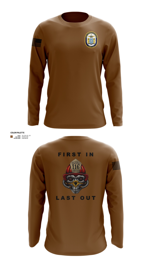 Long Sleeve Performance Shirt, Flying Squad DDG116, Navy, Teamtime, Team time, sublimation, custom sports apparel, team uniforms, spirit wear, spiritwear, sports uniforms, custom shirts, team store, custom team store, fundraiser sports, apparel fundraiser