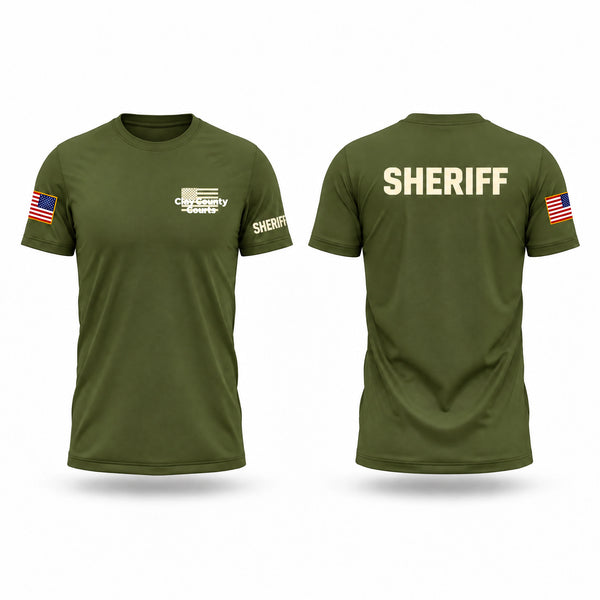 Old School Cotton Feel Shirt, Clay County Courts, Police, Teamtime, Team time, sublimation, custom sports apparel, team uniforms, spirit wear, spiritwear, sports uniforms, custom shirts, team store, custom team store, fundraiser sports, apparel fundraiser