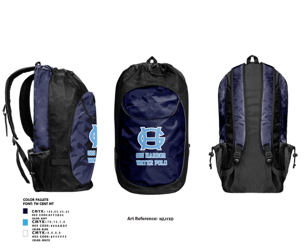 Gear Bag, Gig Harbor Water Polo, Water Polo, Teamtime, Team time, sublimation, custom sports apparel, team uniforms, spirit wear, spiritwear, sports uniforms, custom shirts, team store, custom team store, fundraiser sports, apparel fundraiser