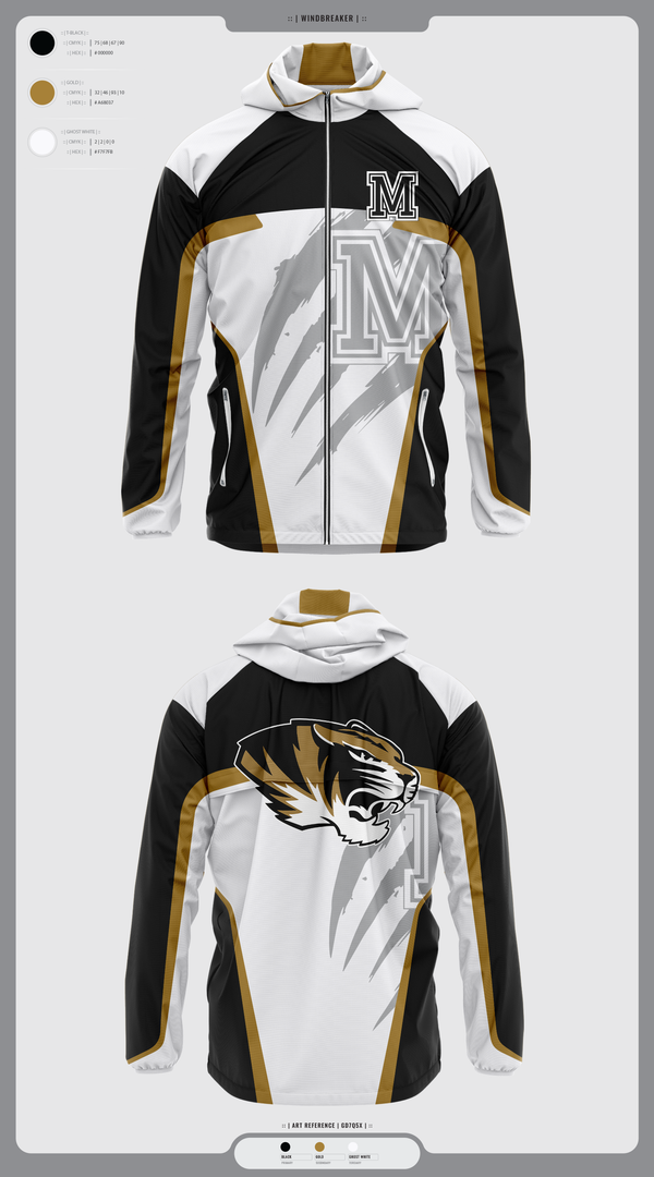 Windbreaker, Marceline Tigers, , Teamtime, Team time, sublimation, custom sports apparel, team uniforms, spirit wear, spiritwear, sports uniforms, custom shirts, team store, custom team store, fundraiser sports, apparel fundraiser
