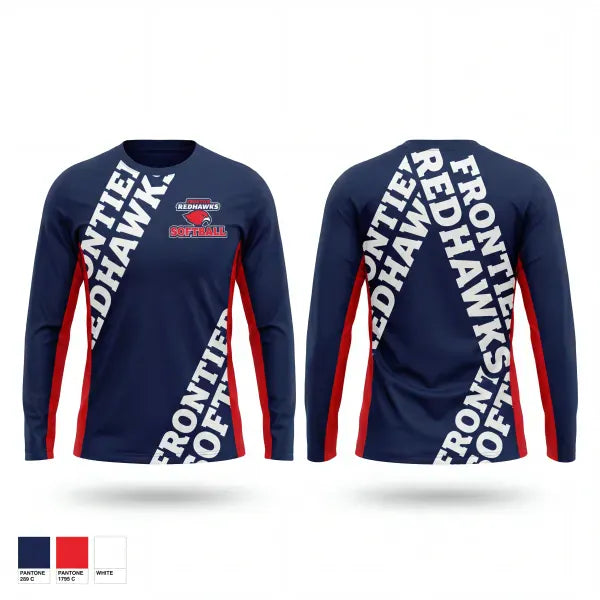 Long Sleeve Performance Shirt, Frontier Regional School Softball, Softball, Teamtime, Team time, sublimation, custom sports apparel, team uniforms, spirit wear, spiritwear, sports uniforms, custom shirts, team store, custom team store, fundraiser sports, apparel fundraiser