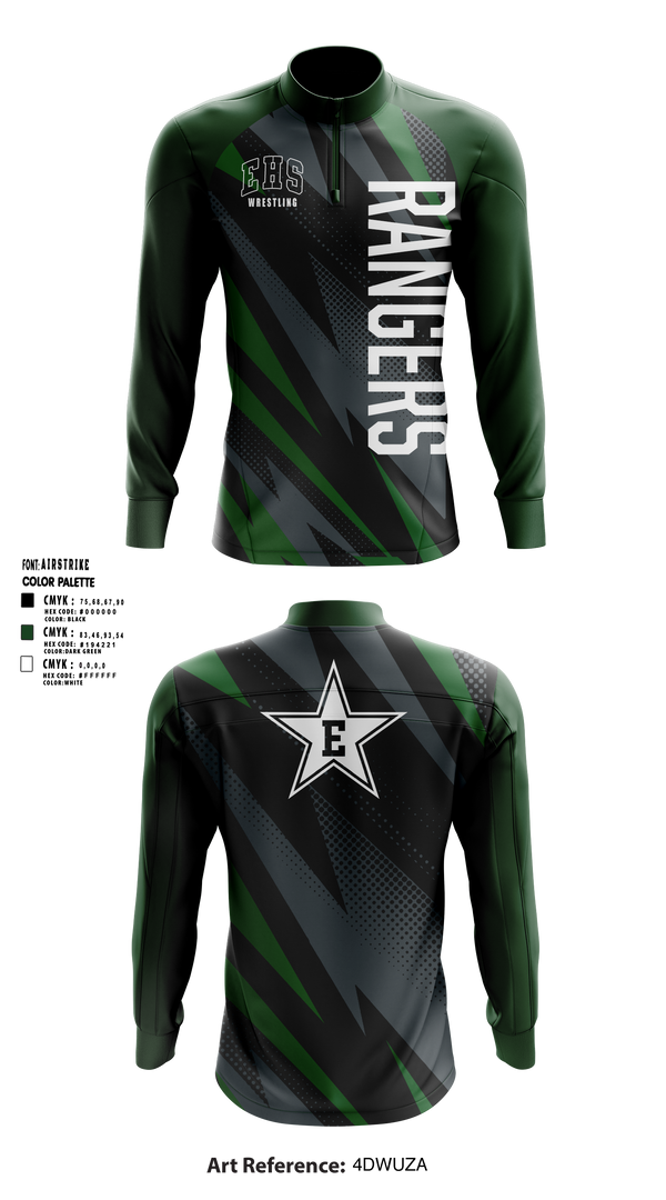 Estacada High School Wrestling Quarter Zip Jacket - 2