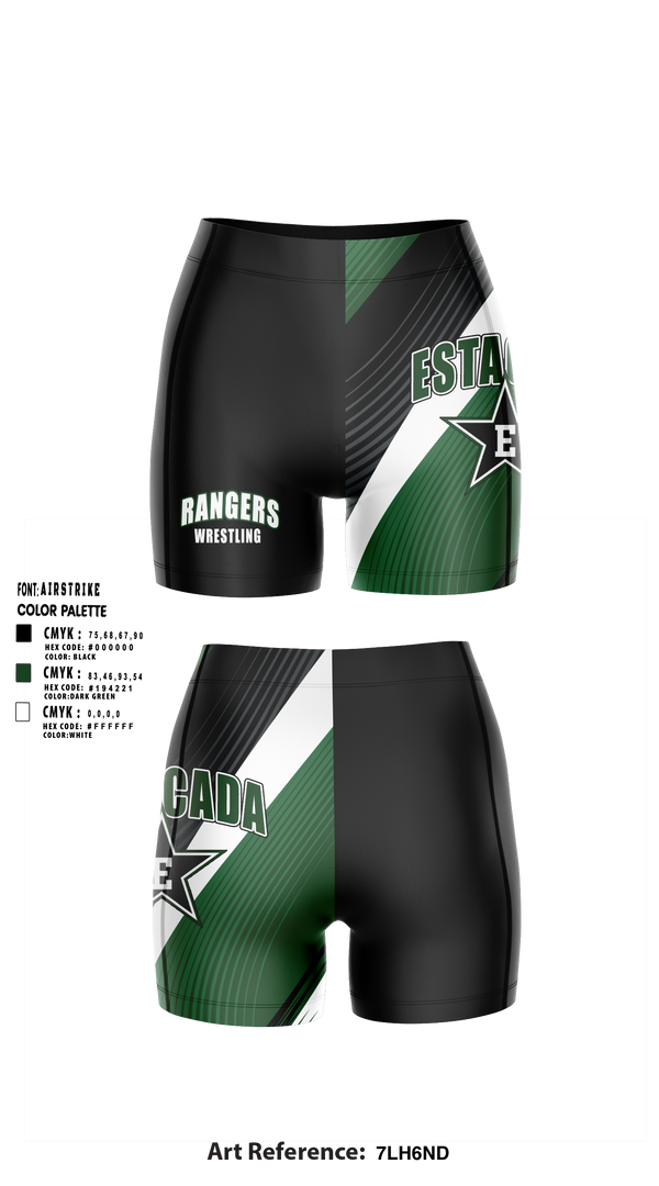 Estacada High School Wrestling Women's Compression Shorts - 3