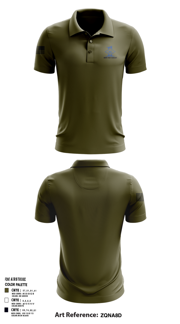 Minot First Sergeants Short Sleeve Performance Polo - 10