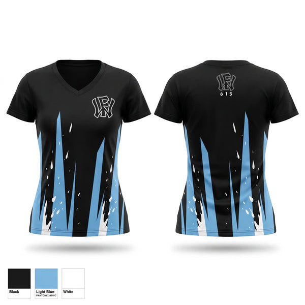 Womens Short Sleeve Vneck Shirt, Wow Factor, Baseball, Teamtime, Team time, sublimation, custom sports apparel, team uniforms, spirit wear, spiritwear, sports uniforms, custom shirts, team store, custom team store, fundraiser sports, apparel fundraiser