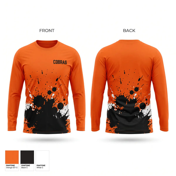 Long Sleeve Performance Shirt, Cobras, Baseball, Teamtime, Team time, sublimation, custom sports apparel, team uniforms, spirit wear, spiritwear, sports uniforms, custom shirts, team store, custom team store, fundraiser sports, apparel fundraiser