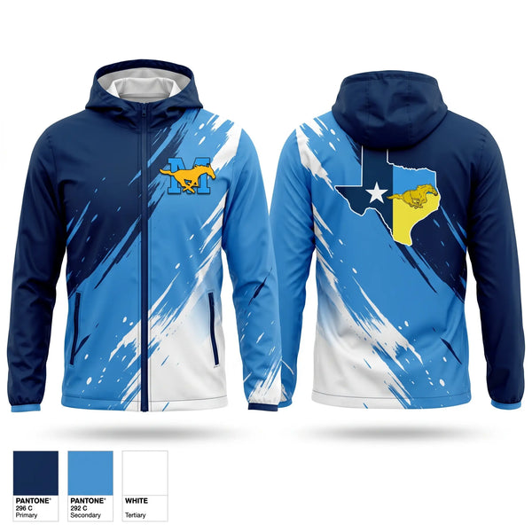 Windbreaker, Mustangs, Wrestling, Teamtime, Team time, sublimation, custom sports apparel, team uniforms, spirit wear, spiritwear, sports uniforms, custom shirts, team store, custom team store, fundraiser sports, apparel fundraiser