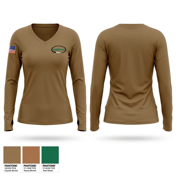 Womens Long Sleeve Vneck Shirt, 101st Air Refueling Wing, National Guard, Teamtime, Team time, sublimation, custom sports apparel, team uniforms, spirit wear, spiritwear, sports uniforms, custom shirts, team store, custom team store, fundraiser sports, apparel fundraiser