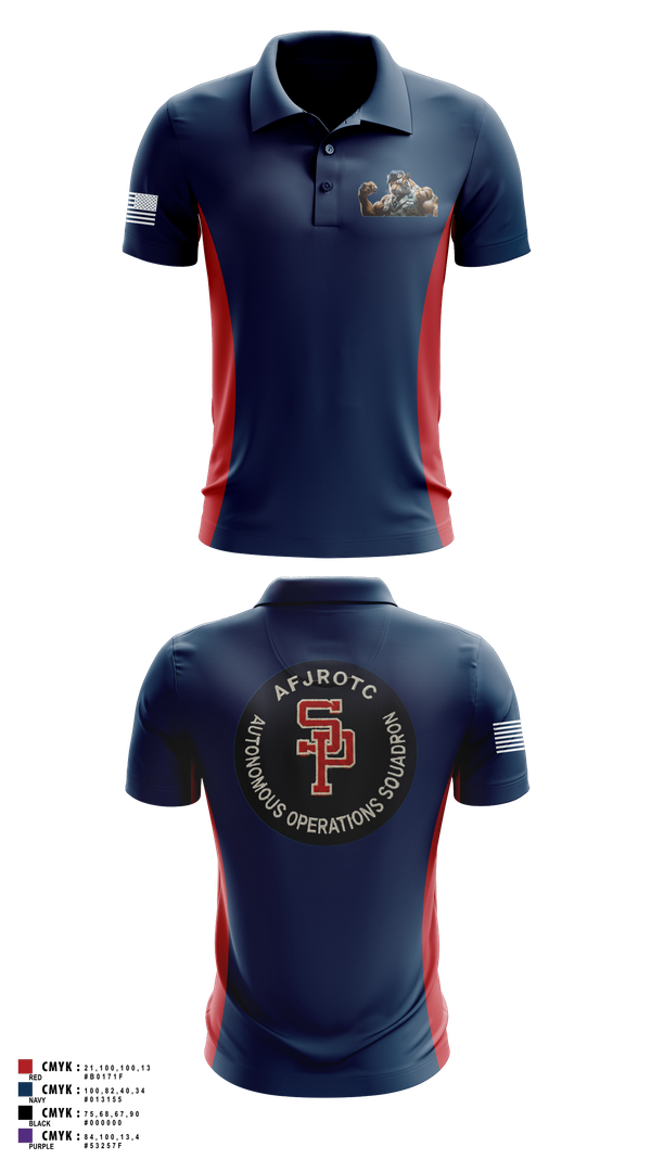 Short Sleeve Performance Polo, AFJROTC MS-081 DRONE TEAM, , Teamtime, Team time, sublimation, custom sports apparel, team uniforms, spirit wear, spiritwear, sports uniforms, custom shirts, team store, custom team store, fundraiser sports, apparel fundraiser