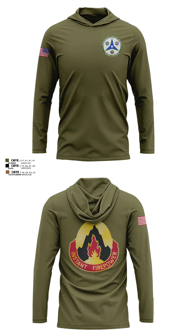 Long Sleeve hooded sunshirt, 38th RSG, Army, Teamtime, Team time, sublimation, custom sports apparel, team uniforms, spirit wear, spiritwear, sports uniforms, custom shirts, team store, custom team store, fundraiser sports, apparel fundraiser