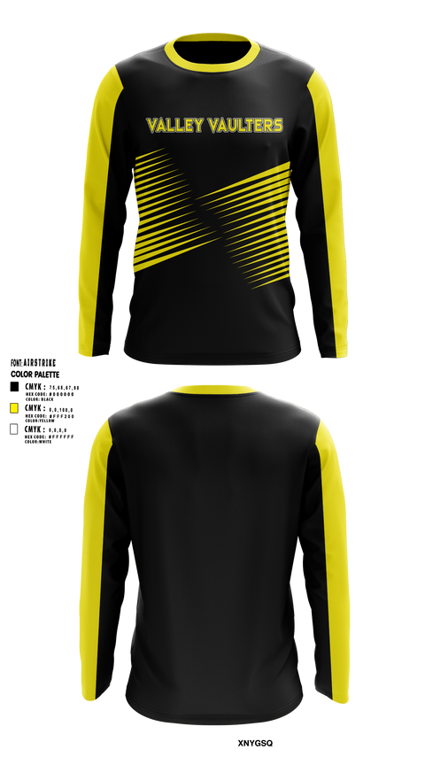 Valley Vaulters Long Sleeve Performance Shirt 1
