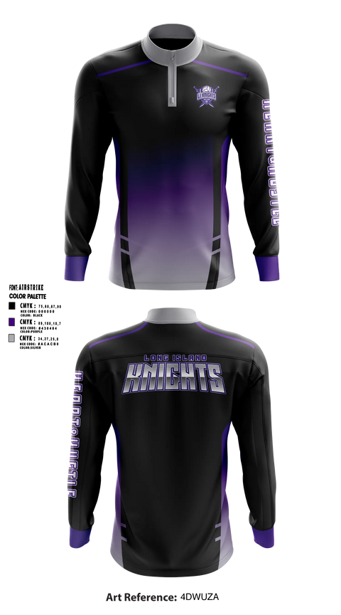 Quarter Zip Jacket, LI Knights, Women's Volleyball, Teamtime, Team time, sublimation, custom sports apparel, team uniforms, spirit wear, spiritwear, sports uniforms, custom shirts, team store, custom team store, fundraiser sports, apparel fundraiser