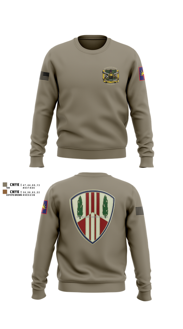 Crew Neck Sweatshirt, 107th MP Company, , Teamtime, Team time, sublimation, custom sports apparel, team uniforms, spirit wear, spiritwear, sports uniforms, custom shirts, team store, custom team store, fundraiser sports, apparel fundraiser