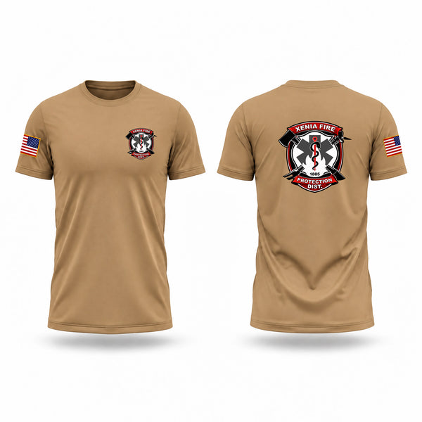 Old School Cotton Feel Shirt, XENIA FIRE PROTECTION DISTRICT, Fire Department, Teamtime, Team time, sublimation, custom sports apparel, team uniforms, spirit wear, spiritwear, sports uniforms, custom shirts, team store, custom team store, fundraiser sports, apparel fundraiser