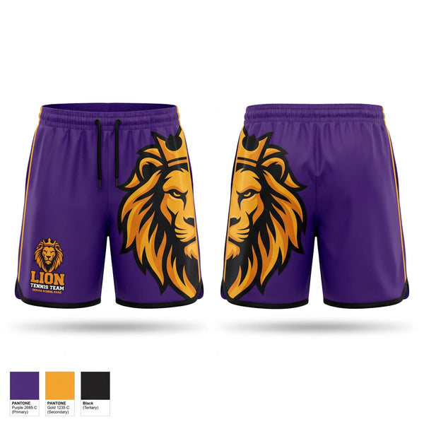 Athletic Shorts With Pockets, Lion Tennis Team, Tennis, Teamtime, Team time, sublimation, custom sports apparel, team uniforms, spirit wear, spiritwear, sports uniforms, custom shirts, team store, custom team store, fundraiser sports, apparel fundraiser