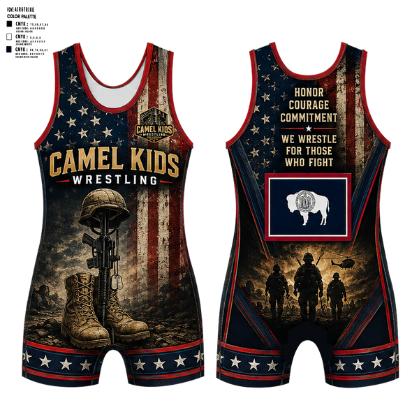 Camel kids 2026 Wrestling Singlet - 6