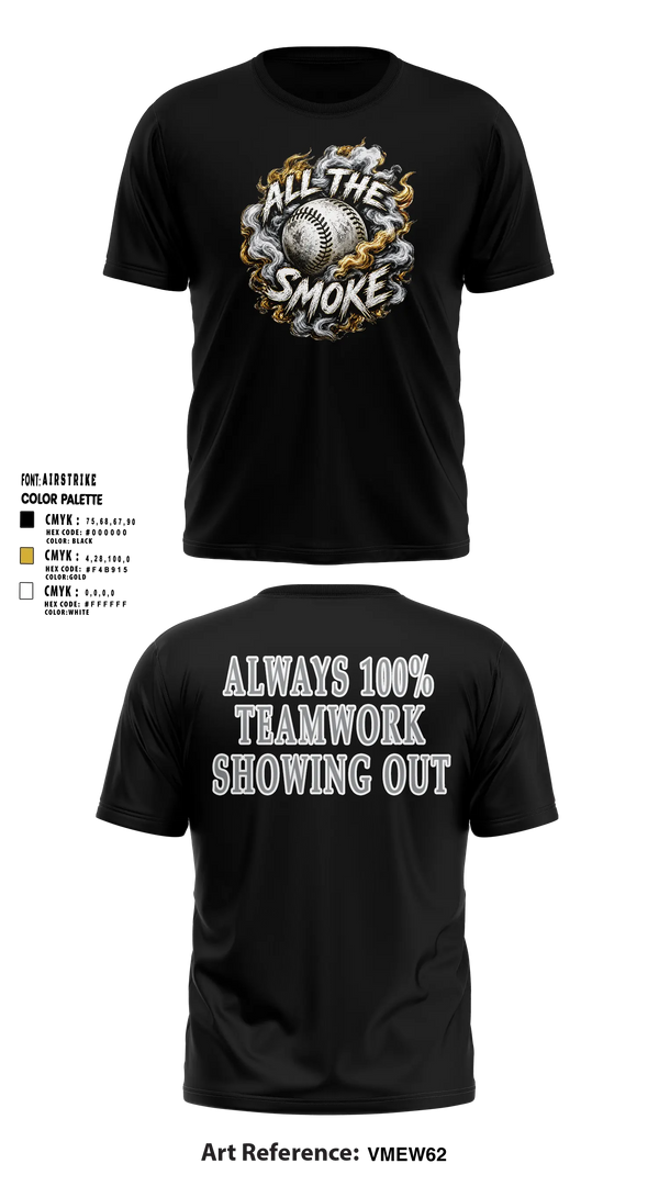 ALL THE SMOKE Short Sleeve Performance Shirt - 13
