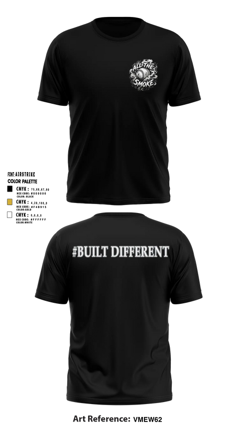ALL THE SMOKE Short Sleeve Performance Shirt - 7