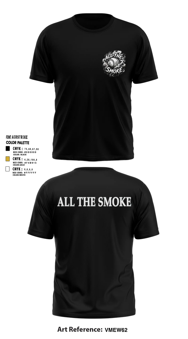 ALL THE SMOKE Short Sleeve Performance Shirt - 8