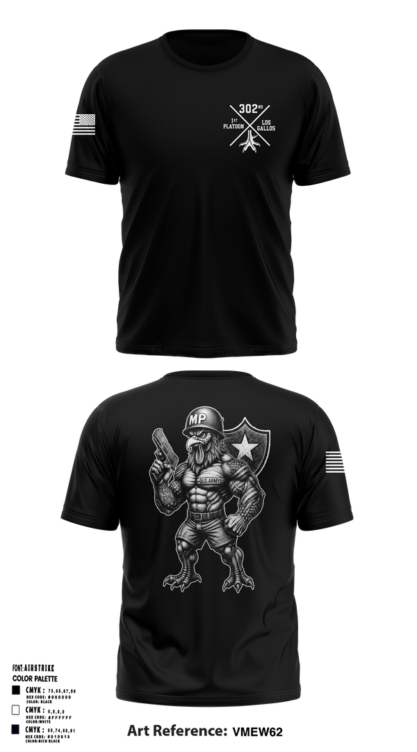Short Sleeve Performance Shirt, 1st PLT Roosters, Army, Teamtime, Team time, sublimation, custom sports apparel, team uniforms, spirit wear, spiritwear, sports uniforms, custom shirts, team store, custom team store, fundraiser sports, apparel fundraiser