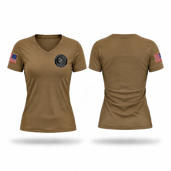 Womens Short Sleeve Vneck Shirt, 3ABСТ 2-7 CAV BLACKHAWK COMPANY, Army, Teamtime, Team time, sublimation, custom sports apparel, team uniforms, spirit wear, spiritwear, sports uniforms, custom shirts, team store, custom team store, fundraiser sports, apparel fundraiser