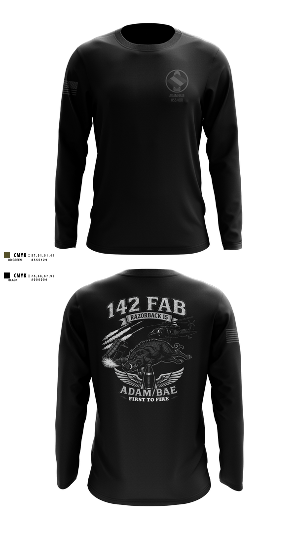 Long Sleeve Performance Shirt, 142nd, Army, Teamtime, Team time, sublimation, custom sports apparel, team uniforms, spirit wear, spiritwear, sports uniforms, custom shirts, team store, custom team store, fundraiser sports, apparel fundraiser
