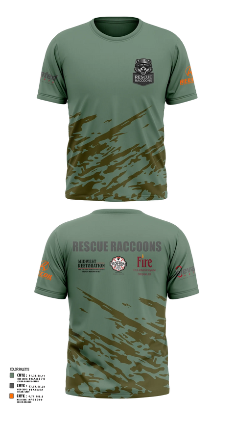 Short Sleeve Performance Shirt, Rescue Raccoons, Fire Department, Teamtime, Team time, sublimation, custom sports apparel, team uniforms, spirit wear, spiritwear, sports uniforms, custom shirts, team store, custom team store, fundraiser sports, apparel fundraiser
