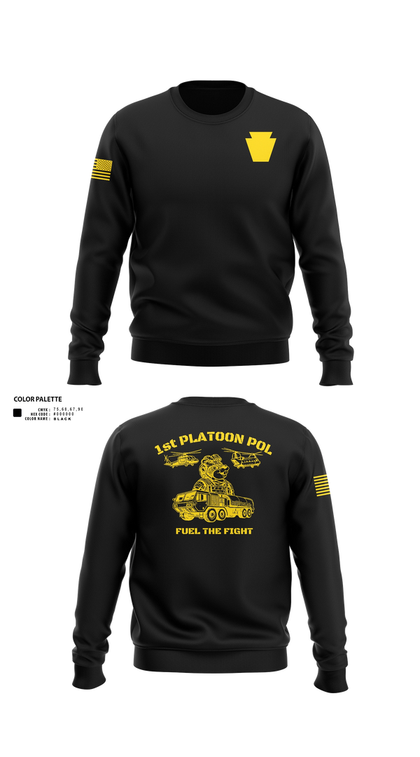 Crew Neck Sweatshirt, Echo Company 2-104th GSAB, National Guard, Teamtime, Team time, sublimation, custom sports apparel, team uniforms, spirit wear, spiritwear, sports uniforms, custom shirts, team store, custom team store, fundraiser sports, apparel fundraiser