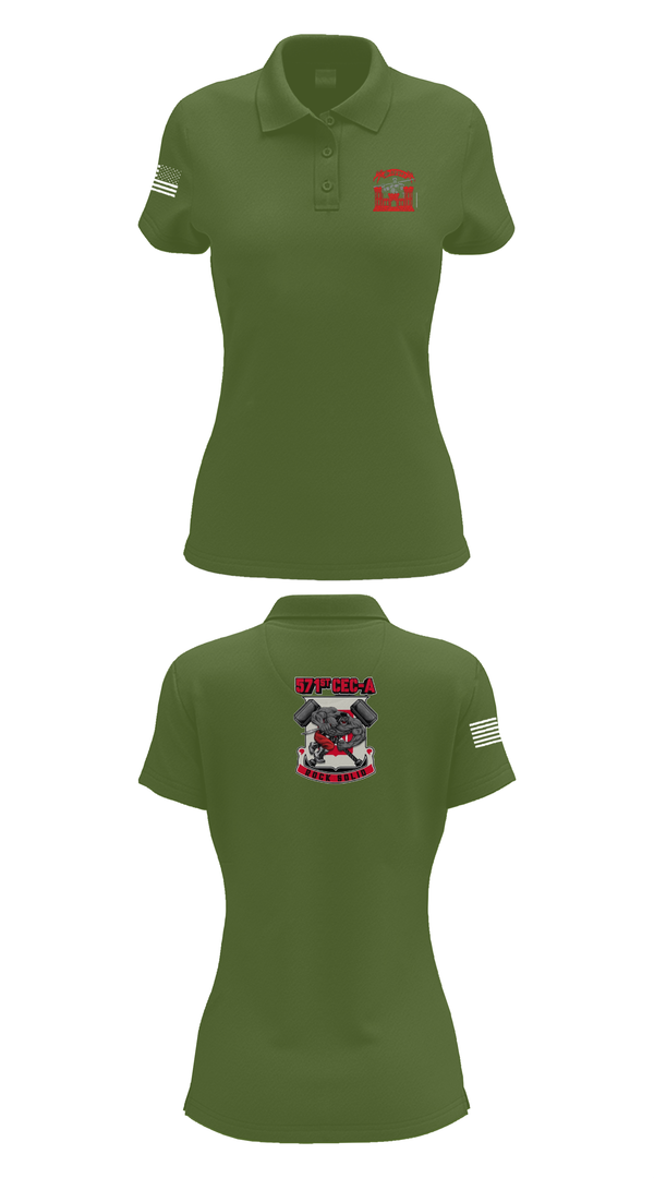 Womens Short Sleeve Performance Polo, 571st CEC-A, , Teamtime, Team time, sublimation, custom sports apparel, team uniforms, spirit wear, spiritwear, sports uniforms, custom shirts, team store, custom team store, fundraiser sports, apparel fundraiser