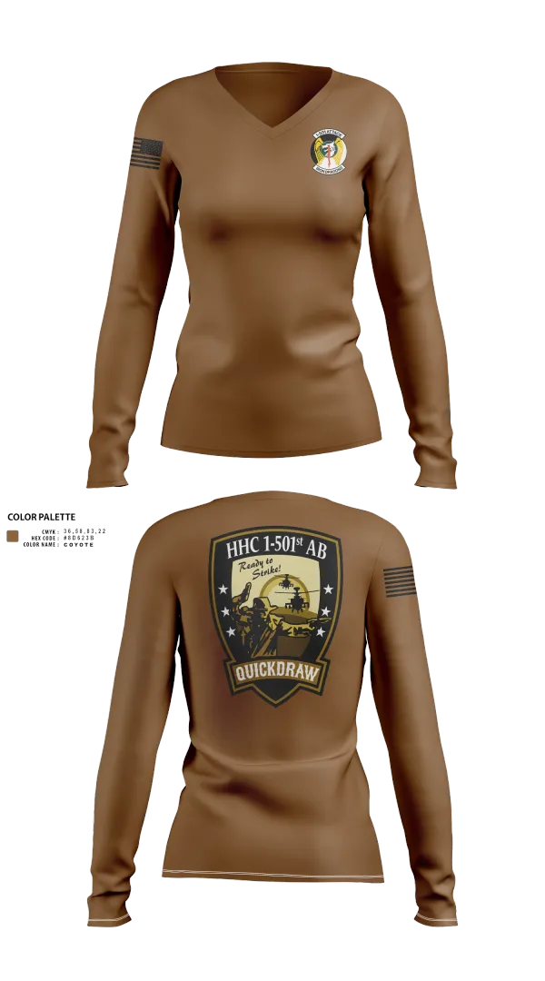 Womens Long Sleeve Vneck Shirt, HHC/1-501 AB, , Teamtime, Team time, sublimation, custom sports apparel, team uniforms, spirit wear, spiritwear, sports uniforms, custom shirts, team store, custom team store, fundraiser sports, apparel fundraiser